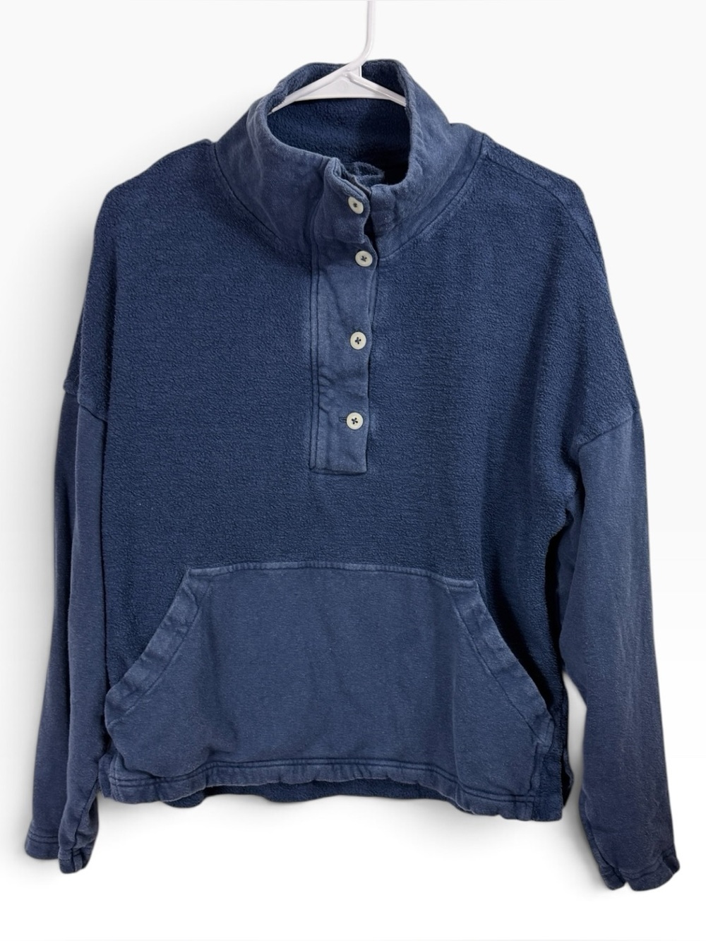 REI Cooperative  Wallace Pullover Blue Hemp Organic Cotton Women’s Size Small